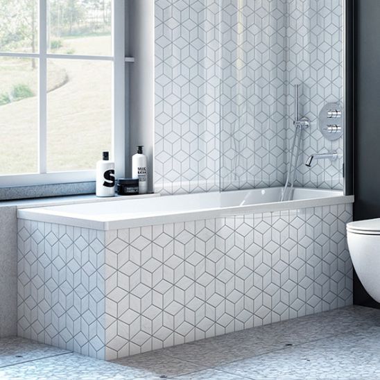 Set baignoire rectangulaire Oltens Langfoss 10003900, paroi de baignoire Oltens Sela 23202100