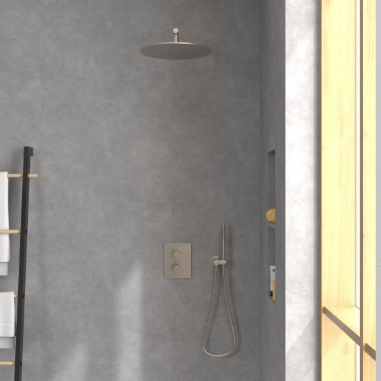 Set mitigeur bain-douche Villeroy & Boch Universal Taps & Fittings TVD00065300064, douche à effet de pluie Villeroy & Boch Universal Showers TVC00000100064, TVD00065100000, TVS10900600064, TVC00045800064, TVC00045351064, TVC00045600064, TVC00003500064