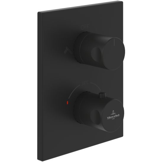 Set mitigeur bain-douche Villeroy & Boch Universal Taps & Fittings TVD000653000K5, douche à effet de pluie Villeroy & Boch Universal Showers TVC000001000K5, TVD00065100000, TVS109006000K5, TVC000458000K5, TVC000453510K5, TVC000456000K5, TVC000035000K5