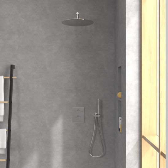 Set mitigeur bain-douche Villeroy & Boch Universal Taps & Fittings TVD00065300061, douche à effet de pluie Villeroy & Boch Universal Showers TVC00000300061, TVD00065100000, TVS10900600061, TVC00045800061, TVC00045351061, TVC00045600061, TVC00003500061