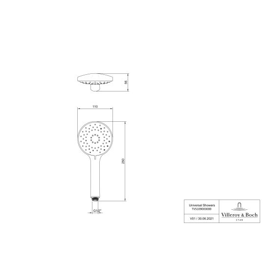 Set mitigeur bain-douche Villeroy & Boch Universal Taps & Fittings TVD00065300061, élément encastré de mitigeur Villeroy & Boch Universal Taps & Fittings TVD00065100000, TVC00040120061, TVC00045800061, TVC00045351061, TVC00045600061, TVS10900300061, TVC00