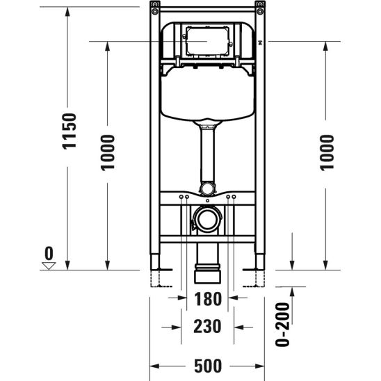 Set châssis encastré Duravit DuraSystem WD1029000000, cuvette de WC Duravit D-Neo 25880900001, 0021690000, WD5010031000