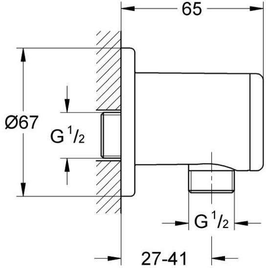 Set mitigeur bain-douche Grohe Start Flow 29117000, douche à effet de pluie Grohe Vitalio Start Shower System 26815000, 27369000, 27851000, 26963001