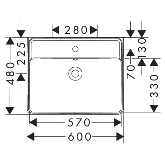 Set armoire Hansgrohe Xilesa E 54253700, lavabo Hansgrohe Xanuia Q 60133450