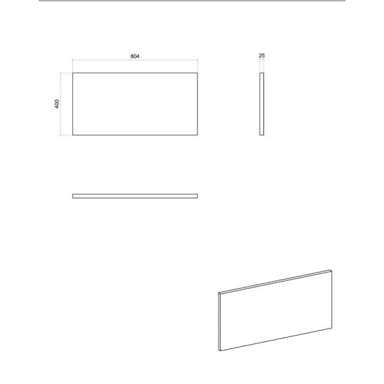 Set armoire Comad Nova Black NOVA BLACK D2 82-80-2S, lavabo Comad Beyond BEYOND 5 BLACK ( E-6564 ), NOVA OAK A 89-80
