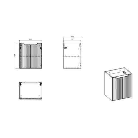 Set armoire Comad Nova Black NOVA BLACK D2 82-50-2D, plan de travail Comad Nova Black NOVA BLACK B 89-50