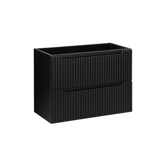 Set armoire Comad Nova Black NOVA BLACK D2 82-80-2S, lavabo Comad Beyond BEYOND 5 BLACK ( E-6564 ), NOVA OAK A 89-80