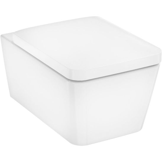 Set cuvette WC avec abattant à descente lente Hansgrohe EluPura Q 60293450, châssis encastré Hansgrohe iFrame universal 01022180, 66001000