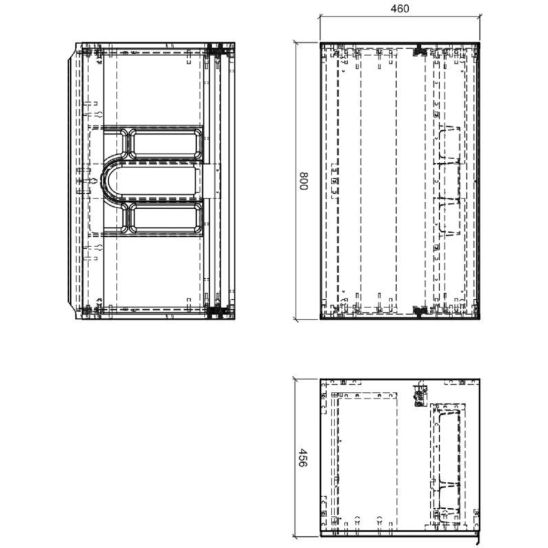 Set armoire Comad Santa Fe Taupe SANTA FE TAUPE 82-80-B-2S, lavabo Comad Smile UM-6252SMILE40DP, SANTA FE OAK89-080-A