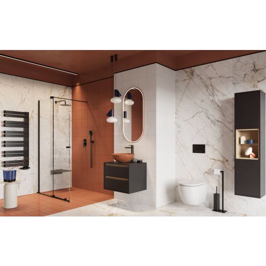 Set kit de montage Excellent Ortigo KAEX.5012.1014.BL, porte de douche Excellent Ortigo KAEX.5007.01.1400.LP2/2, KAEX.5007.01.1400.LP1/2