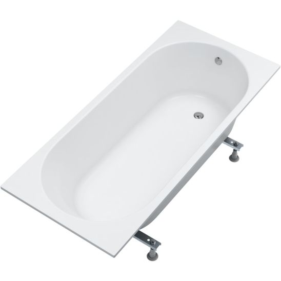 Set baignoire rectangulaire Oltens Lykke 10012000, siphon de baignoire Oltens Oster 03001100