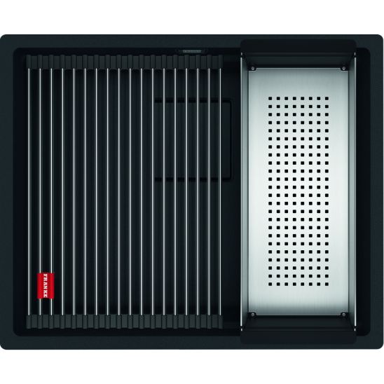 Set évier en granit Franke Kanon 125.0721.150, mitigeur de cuisine Franke Lina 115.0626.053