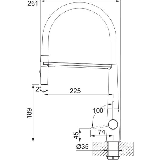 Set mitigeur de cuisine Franke Icon Semi-Pro 115.0690.598, distributeur de savon Franke Active SM 119.0547.906