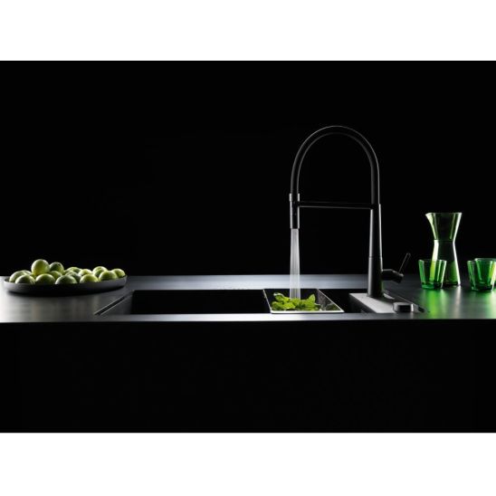 Set mitigeur de cuisine Franke Icon Semi-Pro 115.0690.598, distributeur de savon Franke Active SM 119.0547.906