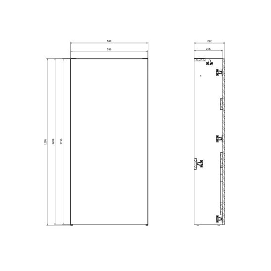 Set habillage de bâti-support Cersanit Larga S164-046, armoire Cersanit Larga S164-048, S164-047, S164-049, S164-051
