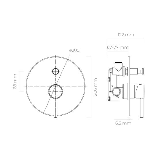 Set mitigeur bain-douche Oltens Molle 34100610, douche à effet de pluie Oltens Vindel 37006610, 39402610, 39304610, 37102610, 37200610