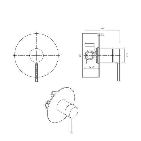 Set mitigeur de douche Oltens Rann 33107100, pommeau de douche Oltens Havis EasyClick 37107100, 39304100, 37200100
