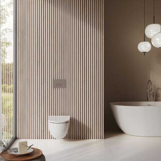 Set cuvette WC avec abattant à descente lente Kludi Resa D 24WCSET43, châssis encastré Kludi Unifix 79300