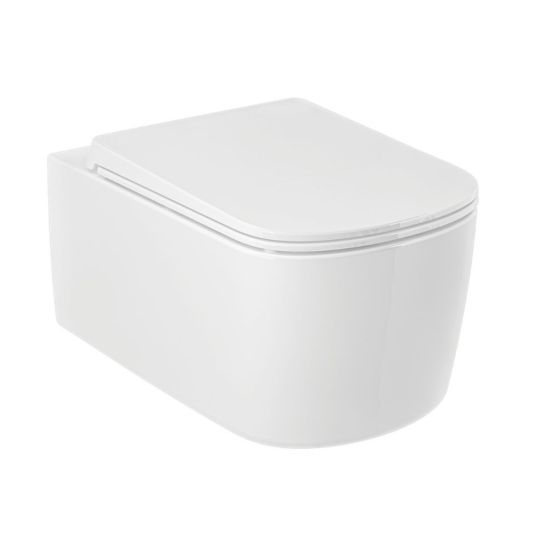 Set cuvette WC avec abattant à descente lente Kludi Resa S 27WCSET43, châssis encastré Kludi Unifix 79300