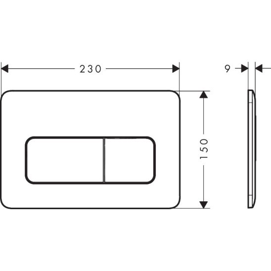 Set cuvette WC avec abattant à descente lente Hansgrohe EluPura Q 60293450, châssis encastré Hansgrohe iFrame universal 01022180, 66001450