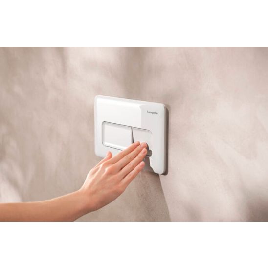 Set cuvette WC avec abattant à descente lente Hansgrohe EluPura Q 60293450, châssis encastré Hansgrohe iFrame universal 01022180, 66001450