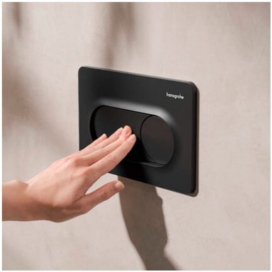 Set cuvette WC avec abattant à descente lente Hansgrohe GladeLake S 60309450, châssis encastré Hansgrohe iFrame universal 01022180, 66002670