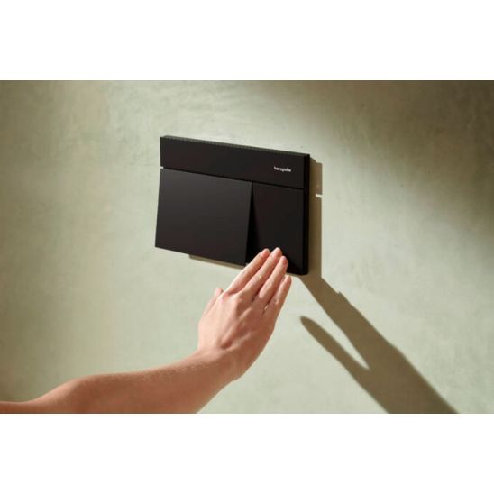 Set bouton de chasse d'eau Hansgrohe Element E 66003670, cuvette de WC Hansgrohe EluPura S 60193450, 01022180, 60148450