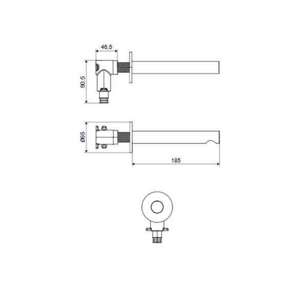 Set mitigeur bain-douche Excellent Pi AREX.1240.02CB, raccord de tuyau avec poignée Excellent Pi AREX.1241CB, AREX.1242CB, AREX.SH.023CB