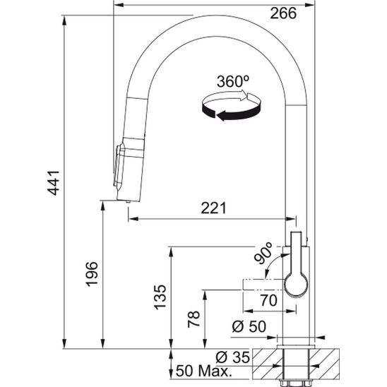 Set mitigeur de cuisine Franke Maris Slim Clear Water J Pull-Out 120.0736.603, distributeur de savon Franke Atlas 112.0717.103