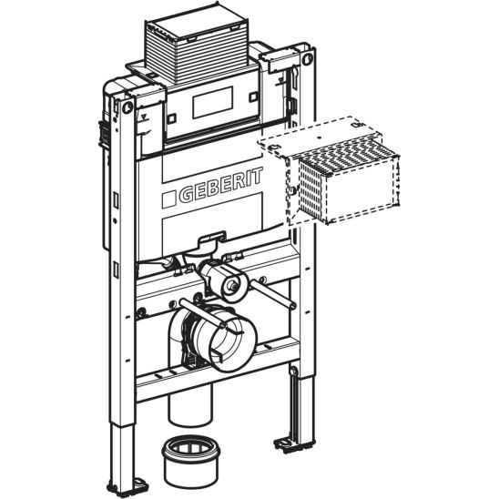 Set cuvette WC avec abattant à descente lente Geberit Acanto 502.774.00.1, châssis encastré Geberit Duofix 111.003.00.2, 111.815.00.1, 156.050.00.1