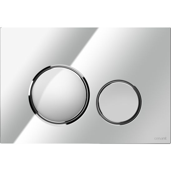 Set cuvette WC avec abattant à descente lente Cersanit Zen S701-428, châssis encastré avec bouton de chasse d'eau Cersanit S701-778