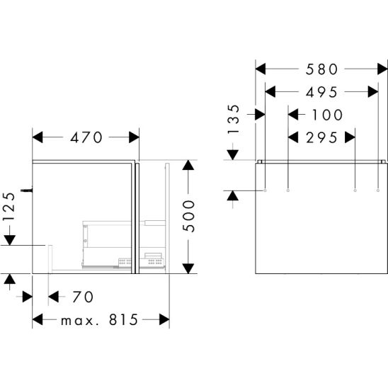 Set armoire Hansgrohe Xilesa E 54253760, lavabo Hansgrohe Xelu Q 61016450
