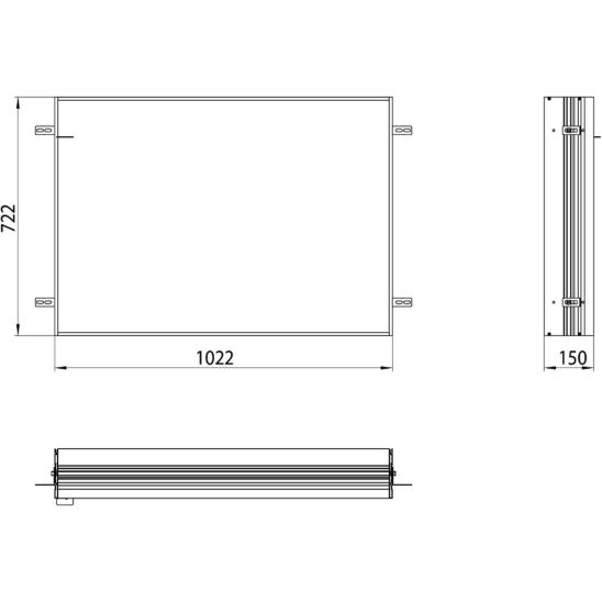 Set armoire Kronenbach Cube 2.0 KB100226MB, cadre pour installation de miroir encastré Kronenbach Cube 2.0 NU1000031NU
