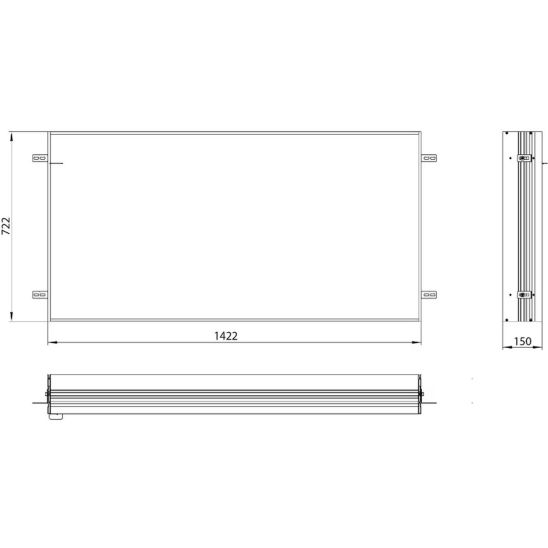 Set armoire Kronenbach Cube 2.0 KB100213CR, cadre pour installation de miroir encastré Kronenbach Cube 2.0 NU1000034NU
