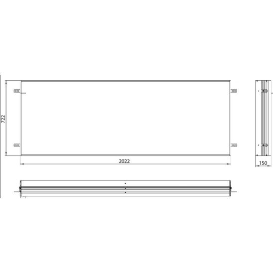 Set armoire Kronenbach Cube 2.0 KB100215CR, cadre pour installation de miroir encastré Kronenbach Cube 2.0 NU1000037NU