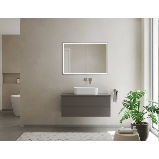 Set armoire Kronenbach Cube 2.0 KB100204CR, cadre pour installation de miroir encastré Kronenbach Cube 2.0 NU1000029NU