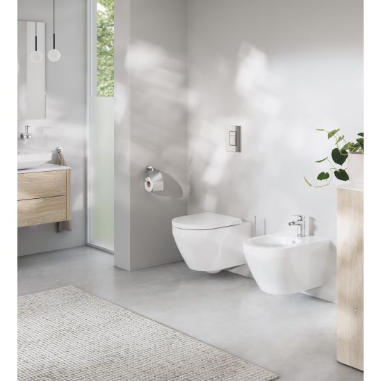 Set cuvette WC avec abattant à descente lente Grohe Euro Ceramic 102510SH00, châssis encastré Grohe Solido 38971000, 38966KV0