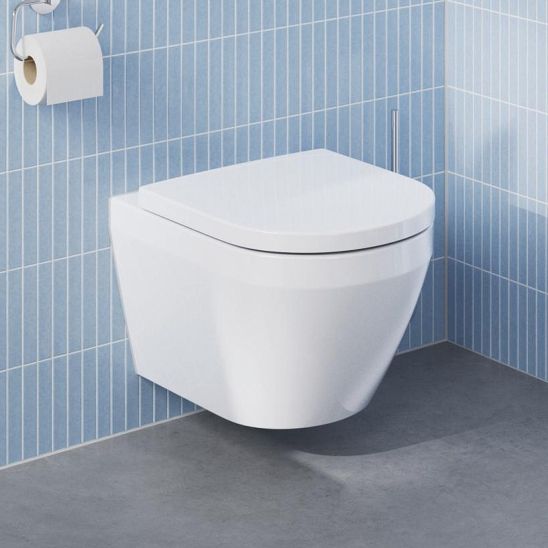 Set cuvette WC avec abattant à descente lente Grohe Euro Ceramic 102510SH00, châssis encastré Grohe Solido 38971000