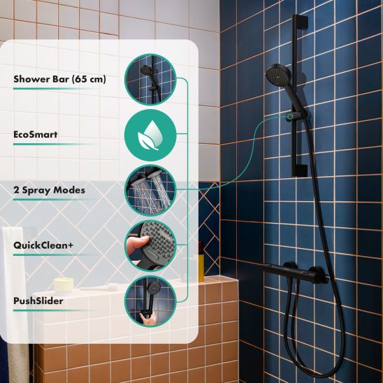 Set mitigeur de douche Hansgrohe Vernis Blend 71640670, ensemble de douche Hansgrohe Activera Select S 28044670