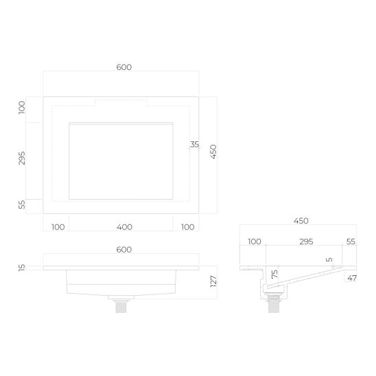 Set armoire Oltens Lun 60032900, lavabo Oltens Stila 40200900