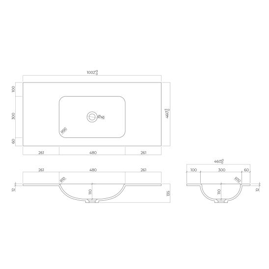 Set armoire Oltens Lun 60034900, lavabo Oltens Kalla 40211900