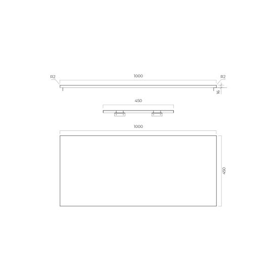 Set armoire Oltens Lun 60034060, plan de travail suspendu Oltens Lun 63026000