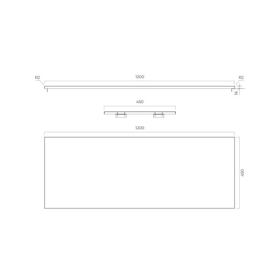 Set armoire Oltens Lun 60035000, plan de travail suspendu Oltens Lun 63027000