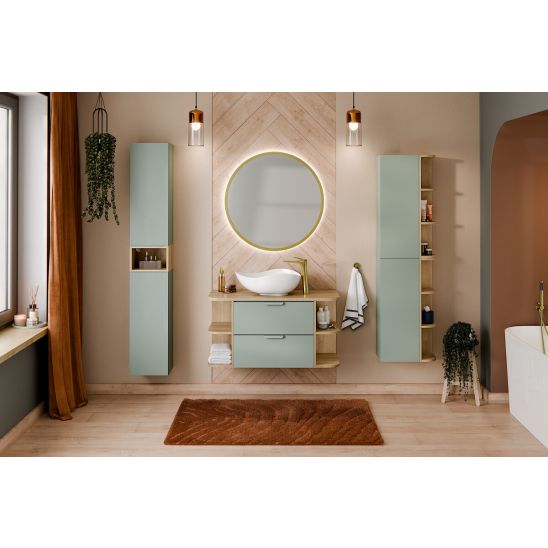 Set lavabo Comad Lava UM-CFPLAVA60DDP, armoire Comad Aster Green ASTER GREEN 82-60-46-2S