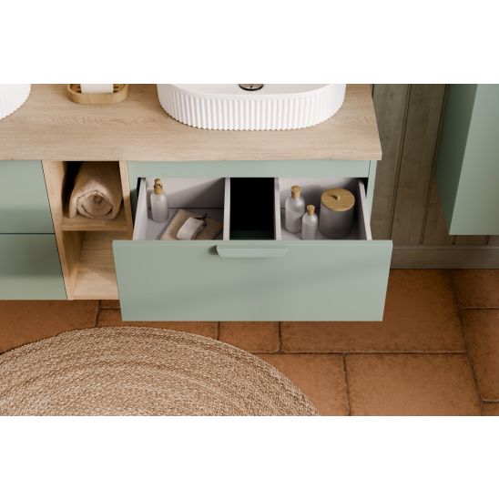 Set lavabo Comad Lava UM-CFPLAVA60DDP, armoire Comad Aster Green ASTER GREEN 82-60-46-2S
