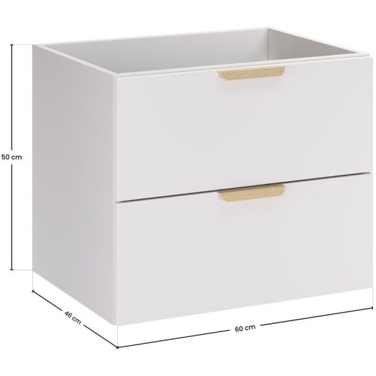 Set lavabo Comad Lava UM-CFPLAVA60DDP, armoire Comad Aster White ASTER WHITE 82-60-46-2S