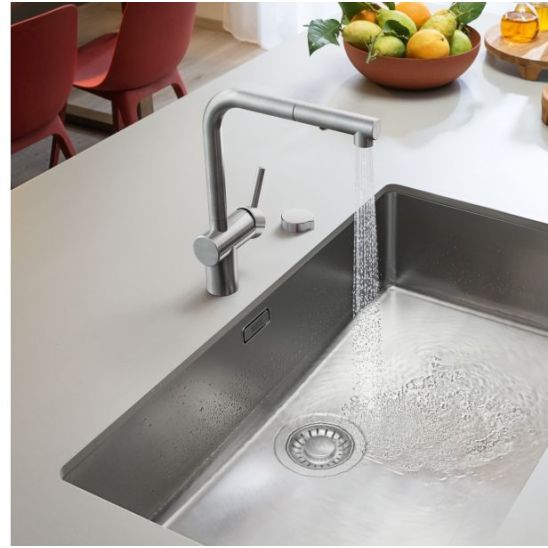 Set évier en granit Franke Kanon 125.0749.677, mitigeur de cuisine Franke Atlas Neo 115.0741.710