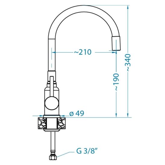 Set évier en granit Alveus Cadit 1148158, mitigeur de cuisine Alveus Flexa 1147056