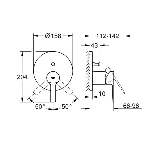 Set douche à effet de pluie Grohe Rainshower 26066GL0, mitigeur bain-douche Grohe Lineare 24064GL1, 26658GL0, 27400GL0, 28362GL1