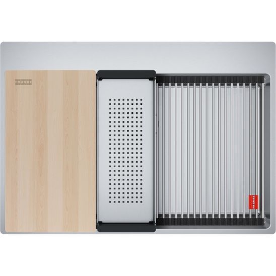 Set évier en acier inoxydable Franke Box 127.0749.857, mitigeur de cuisine Franke Smart Glenda 115.0747.475